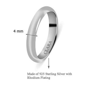 NOVAMART Fine Buy Premium 925 Pure Sterling <b>Silver</b> <b>Rings</b> for <b>Men</b> Geometric Pattern with Zircon Inlay Rhodium Plated Everyday Wea - Product Image 2