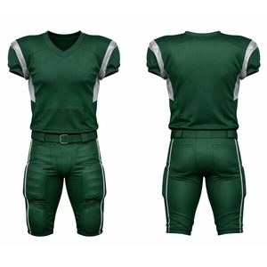 Uniforme de Fútbol Americano Verde y Plateado de Élite, Jersey de Rendimiento Profesional con Plateado Metálico y Pantalones de Juego - Product Image 3