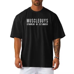 2025 sur mesure hommes haute qualité coton Gym t-shirt lâche goutte épaule surdimensionné T-Shirts en gros - Product Image 2