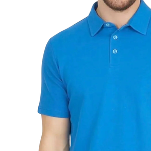 เสื้อโปโลชาย แขนสั้น สีน้ำเงิน สไตล์ลำลอง ใส่สบาย ระบายอากาศได้ดี เสื้อกีฬา คุณภาพสูง เสื้อกอล์ฟ - Product Image 5