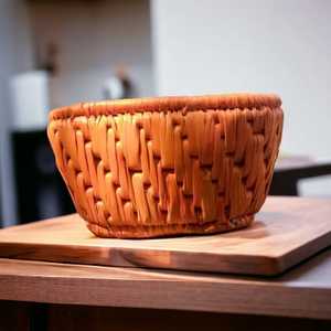 Dernier prix authentique Panier de fruits en osier naturel écologique Sabai en osier tissé à la main pour la maison et la cuisine de table - Product Image 6