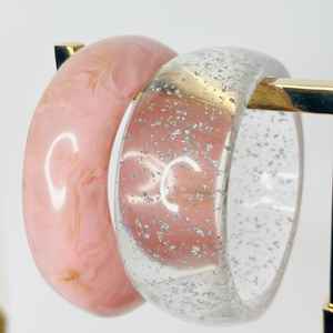 Trendy <b>Colourful</b> <b>Resin</b> Bangles Chunky Bangle Cuff Irregular Wristbands <b>Resin</b> Marble Textured Brown Bangle Jewelry Gifts - Product Image 1