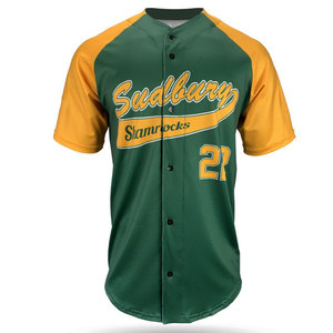Maillot de Baseball de qualité supérieure avec bouton complet 100% Polyester - Product Image 2
