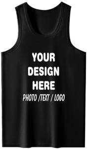 Camiseta sin mangas de algodón/spandex transpirable, anti-UV, 180 g/m², tejido de punto, ecológica, de secado rápido, informal, de verano, con cuello redondo, para hombre, manga regular. - Product Image 4