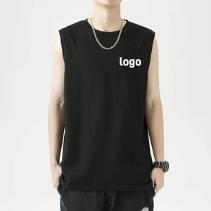 Factory Price Spandex/Cotton Gym Tank Top Quick-Drying Breathable Knitted <b>Singlet</b> Broad-Shouldered Casual Blank Plain <b>Men</b> Custom - Product Image 2