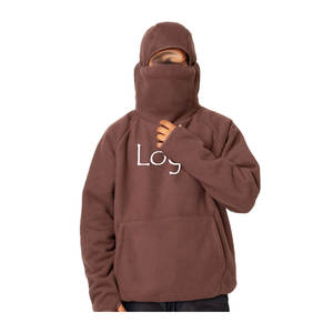 OEM personalizable polar básico algodón mezclado Casual Oversize felpa Sherpa pulóver invierno hombres antiarrugas transpirable sudaderas con capucha - Product Image 3