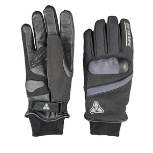 Guantes de moto eléctricos impermeables de cuero de fibra de carbono de alta calidad para deportes al aire libre de invierno para hombres - Product Image 1