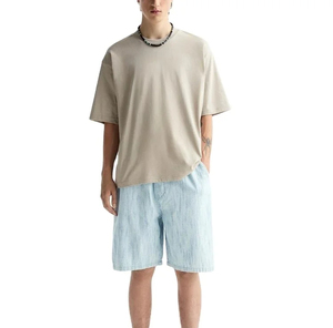 Venta al por mayor de peso pesado de gran tamaño Boxy recortada camiseta 300gsm hombres Boxy Fit recortada camiseta con logotipo personalizado camiseta para hombres - Product Image 6