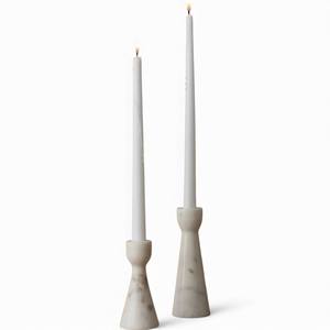 Portavelas de Mármol Beige Esculpido con Tapa Redonda y Diseño Minimalista Contemporáneo - Product Image 6