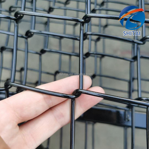 Sơn tĩnh điện 6ft Chuỗi liên kết hàng rào kim loại ngoài trời dệt dây lưới hàng rào Đen Kim Cương Chuỗi liên kết hàng rào với khung cho ngoài trời - Product Image 6