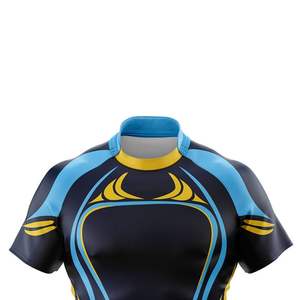 Diseño de logotipo personalizado de secado rápido Camiseta de rugby Medias mangas Rugby Union Club Partidos Camisetas de rugby - Product Image 5
