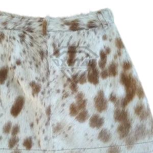 Última moda de alta calidad por encargo de cuero de vaca corto mejor diseño Color sólido cómodo impermeable elegante pantalones cortos de cuero - Product Image 4