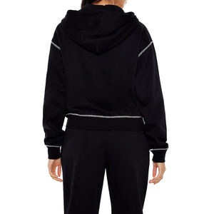 Nardon Apparel Sweat-shirt décontracté à manches longues imprimé pour femmes, hiver, capuche, fermeture éclair avec badge décoratif sur le devant - Product Image 2