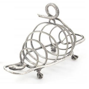 Estante para tostadas con forma de corazón niquelado de metal - Product Image 4