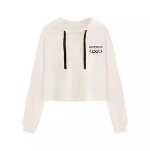 OEM conception personnalisée femmes Crop Hoodie vente en gros coton tissu Streetwear fournisseur - Product Image 6