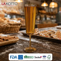 Flûte à champagne en verre ambré LAKOTTO 160 ml – Vente en gros de verrerie pour hôtels, mariages, fêtes – Personnalisation du logo, impression OEM