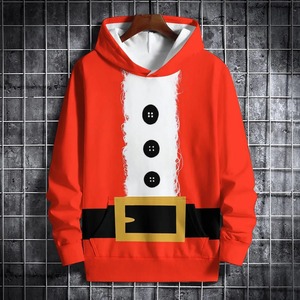 Sudaderas con capucha informales de manga larga de Papá Noel para mujeres y hombres Impresión digital Ropa de calle de invierno Jerseys Nueva ropa de Navidad - Product Image 2