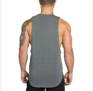 <b>Men's</b> Casual <b>Crop</b> <b>Top</b> Mesh Tank <b>Top</b> Gym Singlets Summer Wear High Quality 100% Cotton Customizable Sleeveless Breathable Crew - Product Image 3