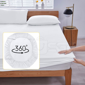 Protège-matelas en tissu éponge tricoté imperméable, drap-housse absorbant, écologique, luxueux, toutes saisons, doux - Product Image 2