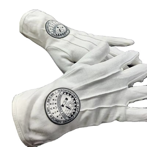 ถุงมือเครื่องราชกกุธภัณฑ์ผ้าฝ้ายสีขาวสำหรับใช้ในฤดูหนาวถุงมือยืดหยุ่นเย็บติดโลโก้ตามสั่ง100% - Product Image 5