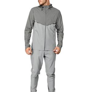 2025 cortavientos de nailon para hombre, trajes de chaqueta de poliéster ligero, conjunto de pantalones, diseño con cremallera para exteriores y gimnasio, transpirable - Product Image 3