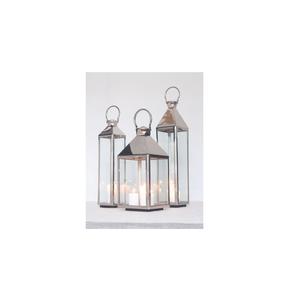 Linterna de vela de acero inoxidable con borde pulido para casas estéticas porches modernos o lugares para eventos - Product Image 6