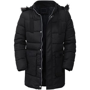 Chaqueta Parka con Capucha para Hombre, Cómoda, para Invierno, Cuello Alto, Impermeable, Ecológica, con Logotipo Frontal, Hecha de Poliéster/Nailon, Estilo Casual - Product Image 5