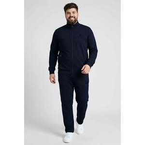 Ensemble de survêtement Tommylife pour homme grande taille à col montant et coupe classique - Gris chiné et noir, tenue de sport en gros pour les grandes tailles - Product Image 2