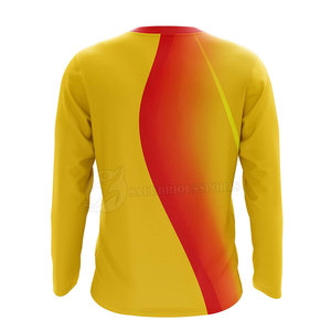 เสื้อเจอร์ซีย์กีฬาผ้าเนื้อนุ่ม ระบายอากาศ แห้งเร็ว สีสันตามสั่ง แขนยาว สำหรับผู้ใหญ่ ไซส์พลัส ขายส่ง - Product Image 6