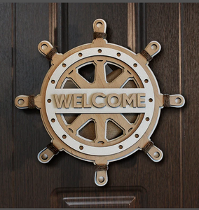 Trendy Nautical <b>Ship</b> <b>Wheel</b> Name , <b>Ship</b> <b>Wheel</b> Wall Decor, Door Hanger High Quality Best Nautical <b>Ship</b> <b>Wheel</b> Handmade Decor - Product Image 1