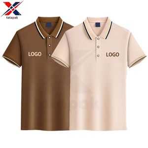 Logo personnalisé design tricoté polyester coton brodé polo pour hommes t-shirts de sport vente en gros prix direct - Product Image 1