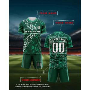 Venta al por mayor verde adulto fútbol americano Jersey Tops corte automatizado fútbol americano y fútbol Jersey último diseño - Product Image 2