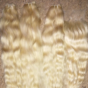 Extensiones de cabello humano Remy crudo del templo indio del sur de calidad superior Cabello virgen de color natural del sur de la India - Product Image 4