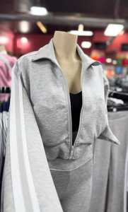 ชุดวอร์มลำลอง2ชิ้นมีฮู้ดและบอดี้สูทกางเกงถักทรงพอดีตัวสำหรับผู้หญิงใส่สบายฤดูใบไม้ร่วงแบบสั่งตัด - Product Image 2