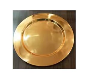 Plat rond Assiettes de mariage modernes plaquées cuivre Fait à la main en métal écologique pour les fêtes inspirées des designs élégants - Product Image 5