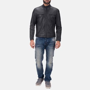 Chaqueta de Cuero Negra Mate para Hombre, Estilo Urbano, Transpirable e Impermeable, para Invierno, Venta al Por Mayor Directa de Fábrica 2026 - Product Image 2