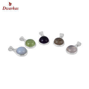 Handmade simple design <b>pendants</b> ready stock wholesale 925 sterling silver <b>pendant</b> multi colour gemstone <b>pendant</b> low price - Product Image 1