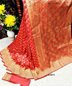 Art Soie Sarees Vente en gros Femmes Saree Adultes Lavable Nettoyage à sec Inde et Pakistan Soutien Pleine Taille Saree / Sari / Shari 500 5634 Alphanumero - Product Image 6