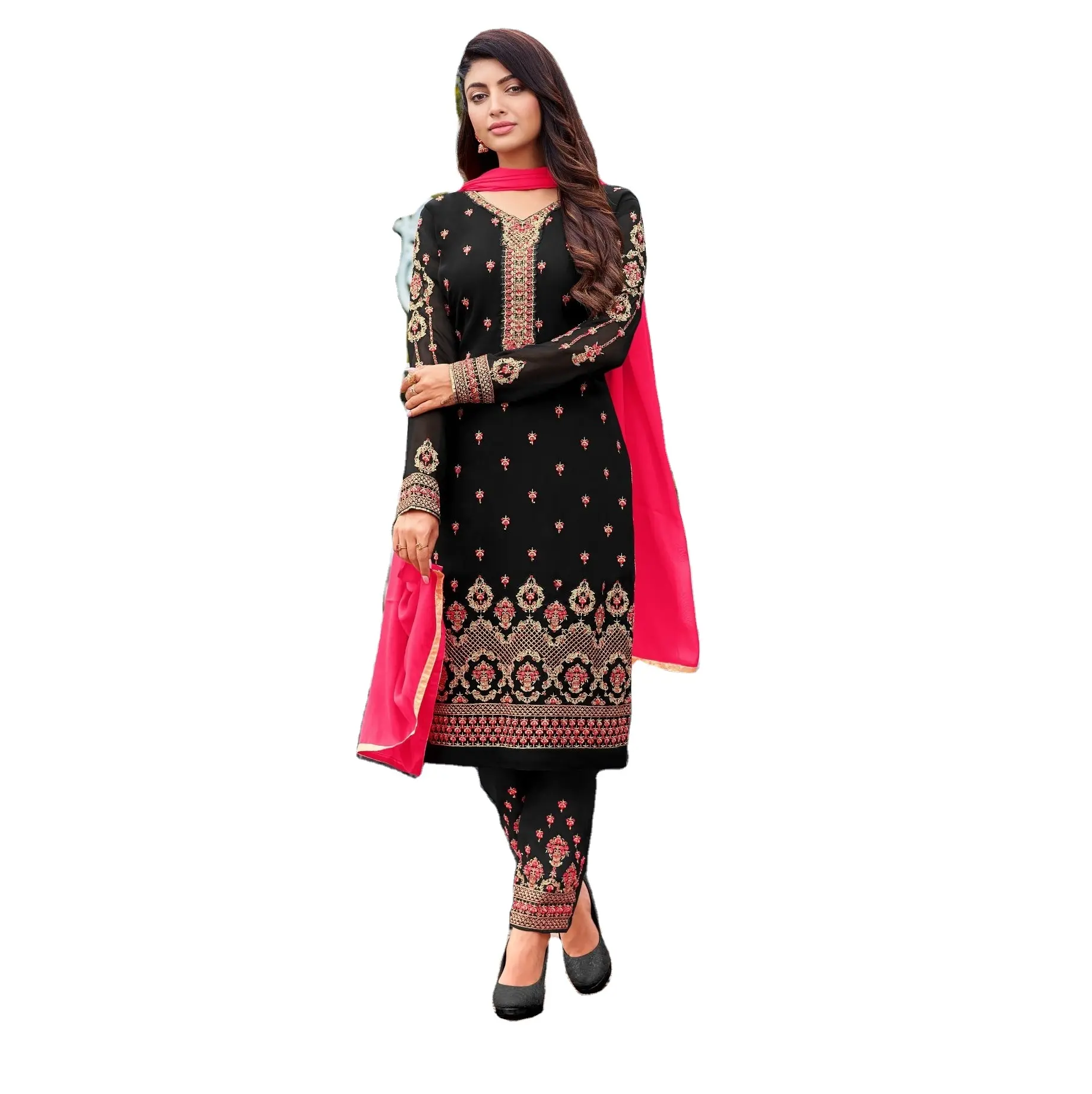 Bộ Đồ Salwar Nữ Bằng Vải Cotton Polyester Và Lụa Hiện Đại Mới Cho Trang Phục Dự Tiệc Xuất Khẩu Từ Ấn Độ