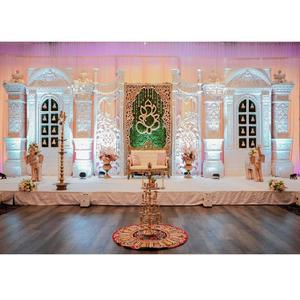 Magnifique Grande Décoration de Scène de Réception de Mariage Elégant Mariage Musulman Pakistanais Top de Scène Idées de Décoration de Scène de Mariage - Product Image 1