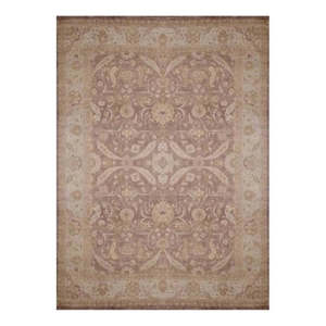 Tapis de Peshawar et de Khotan noué à la main, unique en son genre, 12'3 x 9'2 Pes_Kho_316 - Product Image 1
