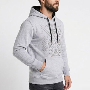 Sudadera con Capucha para Hombre, Elegante, 100% Algodón, con Pedrería, Ligera, de Secado Rápido, Estilo Urbano Moderno, Cómoda para Fiestas - Product Image 5