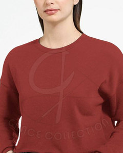 เสื้อสเวตเตอร์แบบสวมหัวสำหรับผู้หญิงคอลูกเรือคอลเลกชั่นสำหรับฤดูหนาวผลิตโลโก้หน้าสำหรับอุตสาหกรรม - Product Image 4