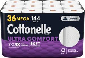 Papier toilette Cottonelle Ultra ComfortCare (36 méga-rouleaux, 268 feuilles/rouleau) - Product Image 6