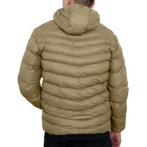 Veste polaire d'hiver surdimensionnée pour hommes avec logo personnalisé en gros avec capuche en coton bulle impression OEM de style rue principale - Product Image 2