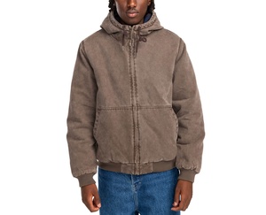 OEM Custom Men's Winter <b>Jacket</b> <b>Canvas</b> Workwear with Hooded Design Vintage Washed Look <b>Canvas</b> <b>Work</b> <b>Jacket</b> - Product Image 3