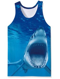 100 Percent Cotton Tank Top For <b>Men</b> 3D Print Sleeveless T Shirt Breathable Fabric Ideal For Gym Training Workout And Casual Wear - Product Image 5