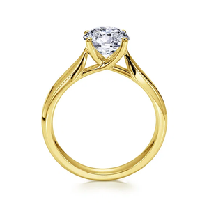 Anillo de compromiso de lujo de moda de oro sólido de 10K con certificación IGI, anillos finos de diamante de corte redondo cultivado en laboratorio para mujer - Product Image 2