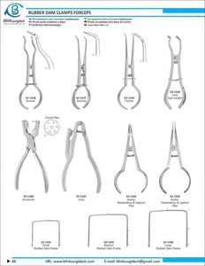 Acier inoxydable Haute Qualité Barrage En Caoutchouc Léger Ivoire Pince Pince 17cm Instrument Dentaire - Product Image 2