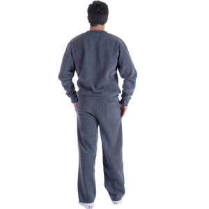 Men's Gray Sweatpants Elastic Waist Drawstring Side Pockets Breathable <b>Lightweight</b> Polyester Casual <b>Summer</b> Men's Pants - Product Image 4